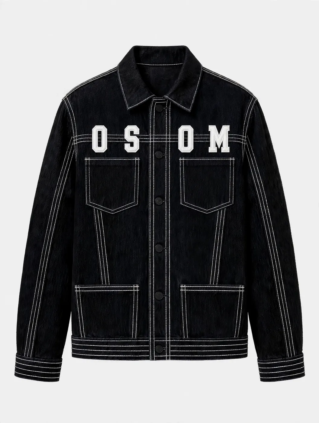 Men's Jacket — White Stitch — FRONT
