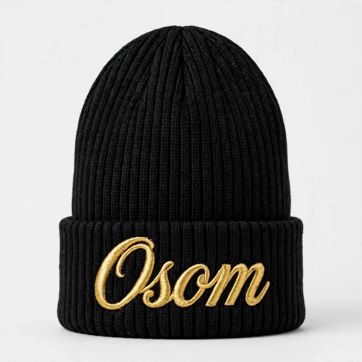 Beanie — Gold Cursive — 
