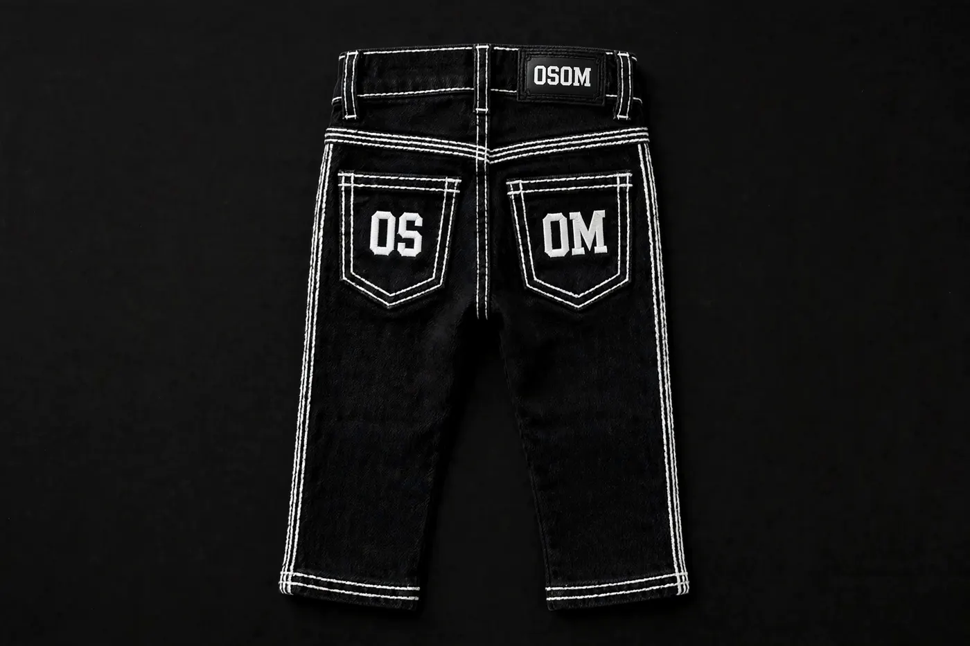 Boys' Jean — White Stitch — BACK