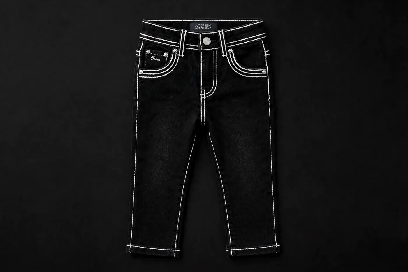 Girls' Jean — White Stitch — FRONT