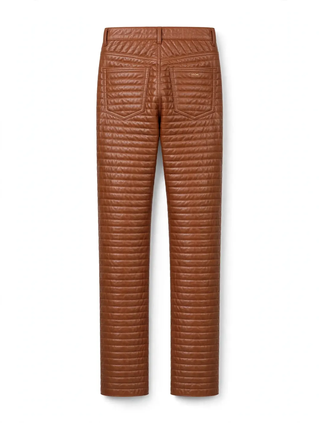 Leather Pants — Brown Fur Match — BACK