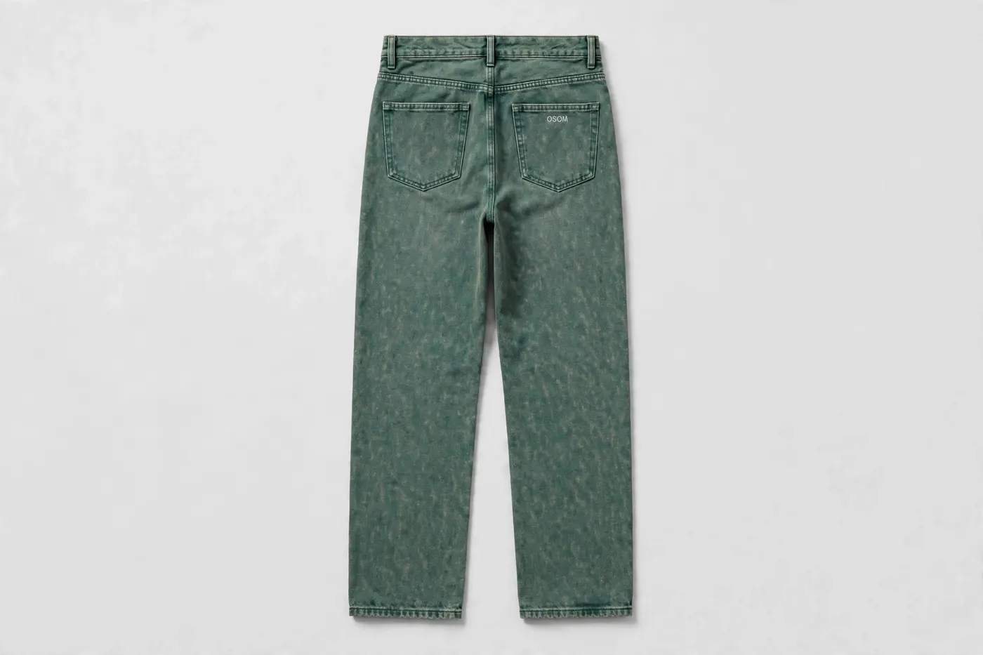 Washed Zip Hoodie Set — Green — JEANS BACK