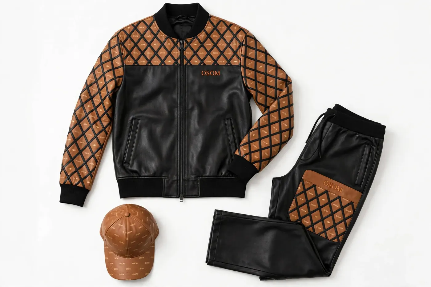 Leather Tracksuit Set — 