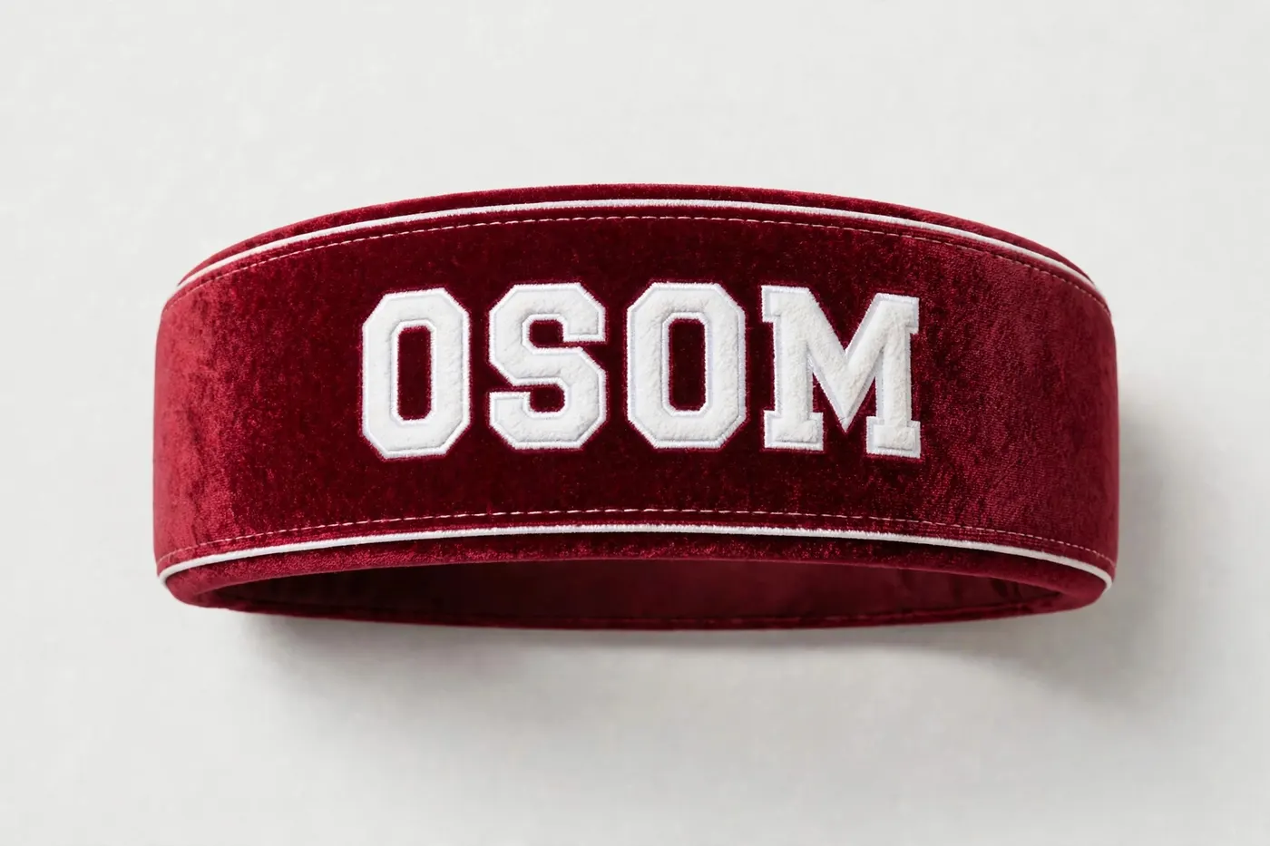 Velvet Headband — Red — 