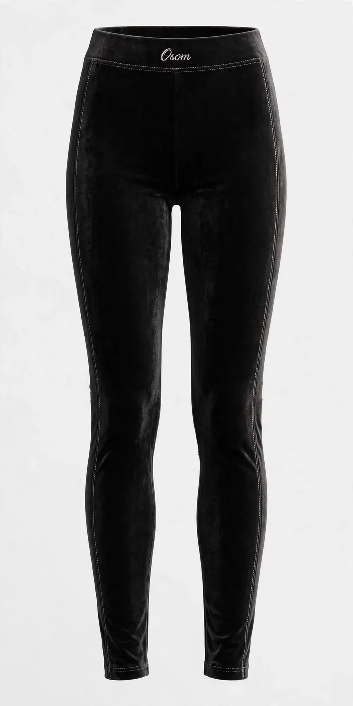 Velvet Pants — Black — FRONT
