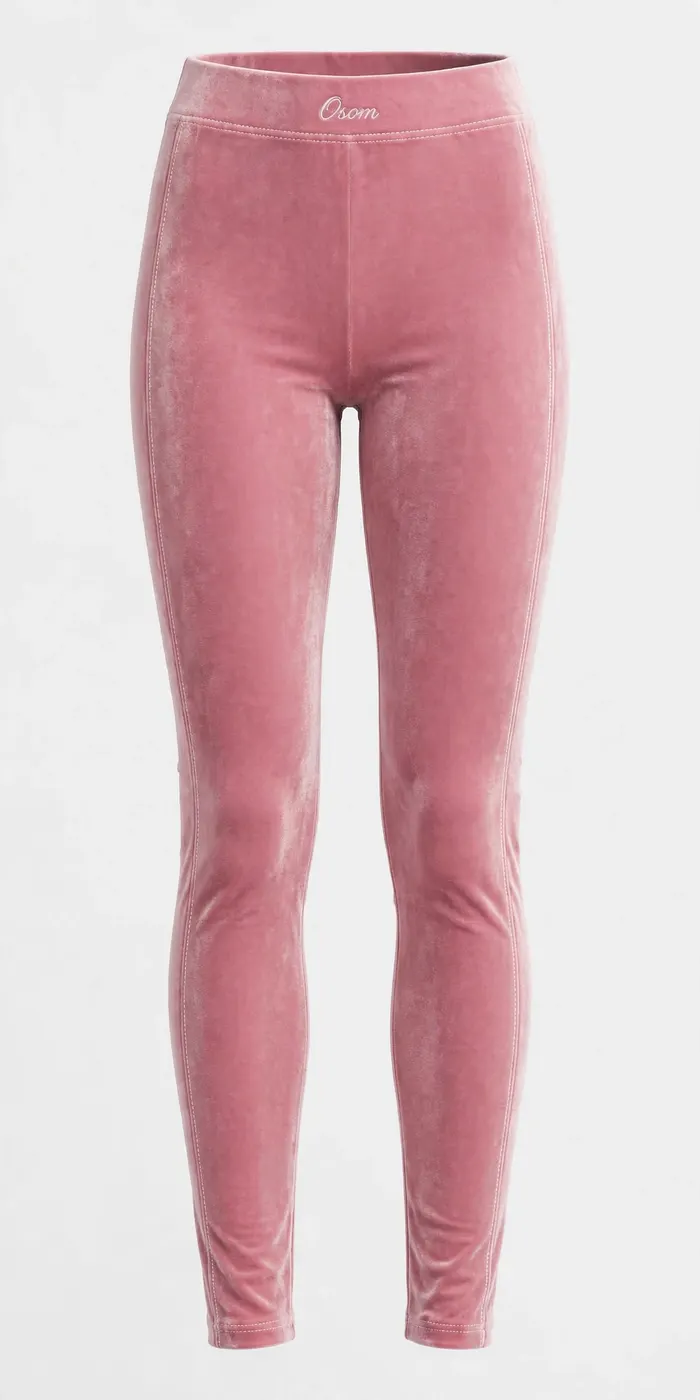Velvet Pants — Pink — FRONT