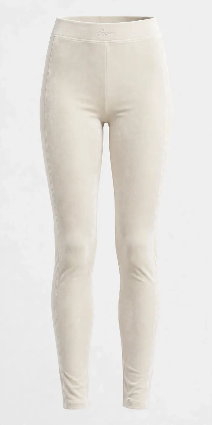 Velvet Pants — White — FRONT
