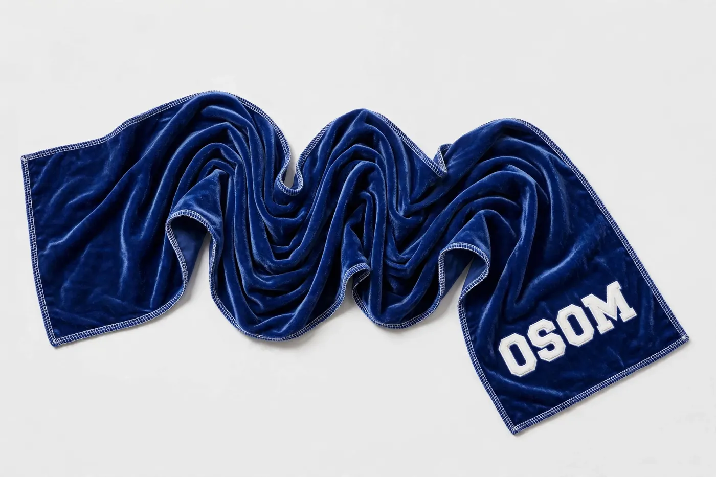 Velvet Scarf — Blue — 