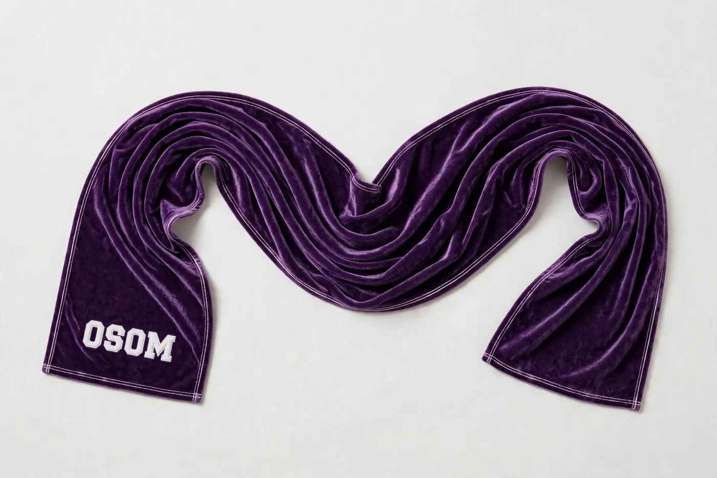 Velvet Scarf — Purple — 