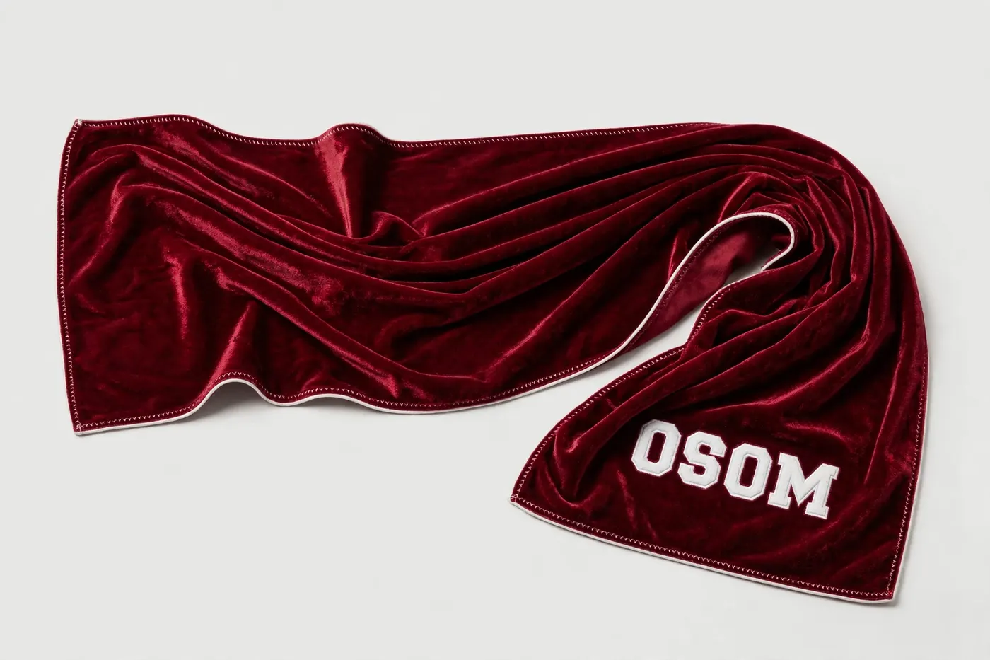 Velvet Scarf — Red — 