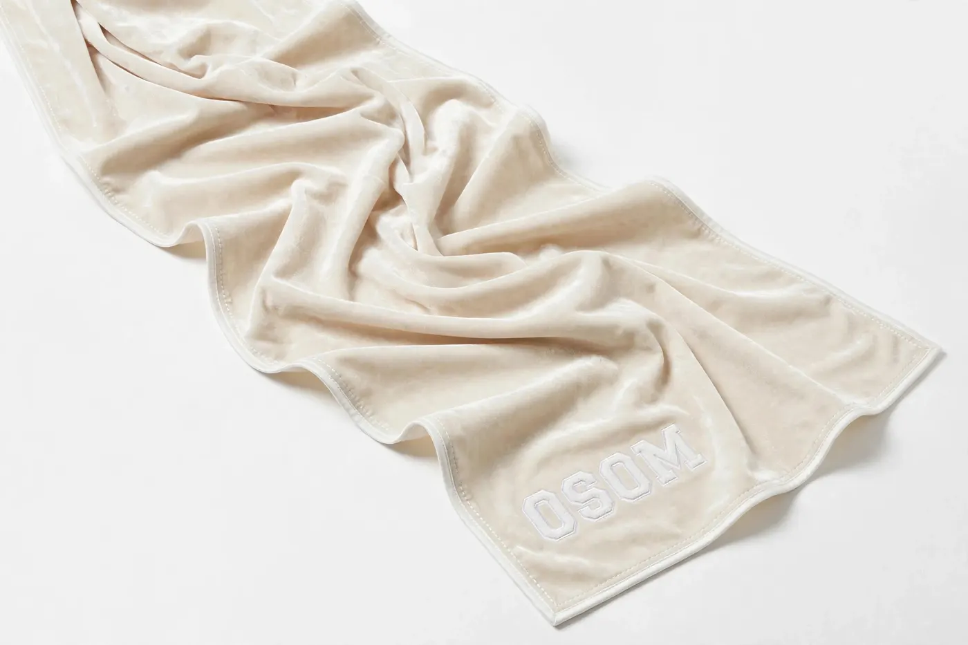 Velvet Scarf — White — 