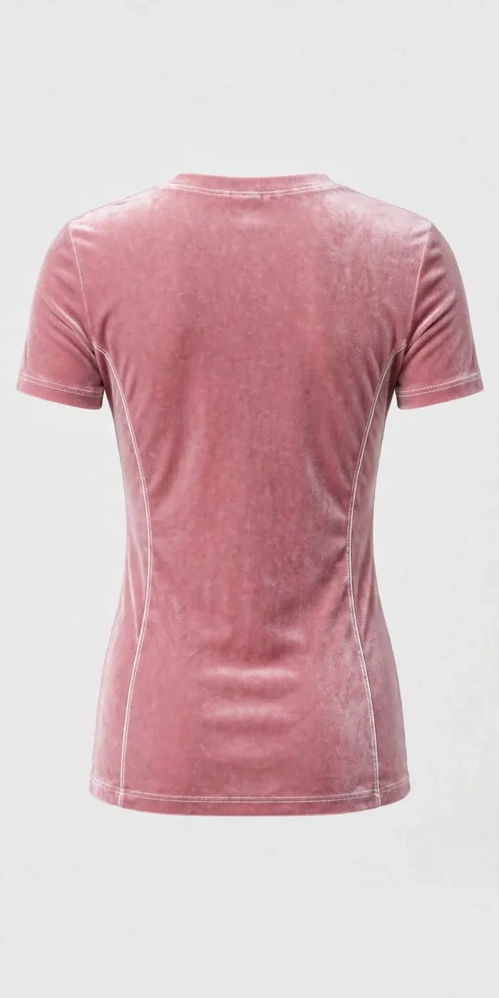 Velvet Tee — Pink — BACK