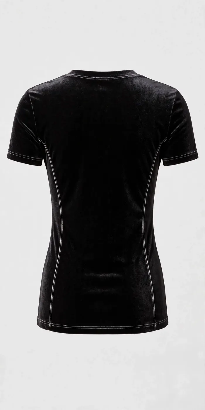 Velvet Tee — Black — BACK