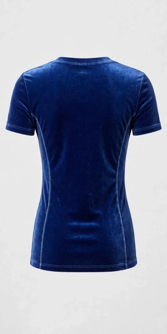 Velvet Tee — Blue — BACK
