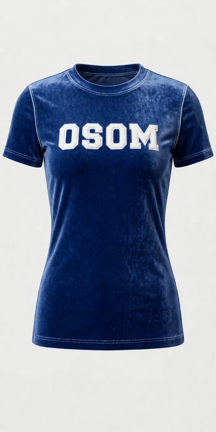 Velvet Set — Blue — TEE FRONT
