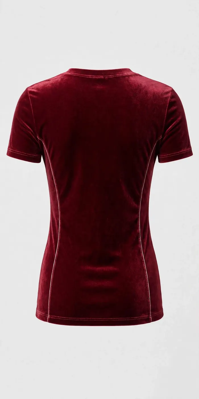 Velvet Tee — Red — BACK