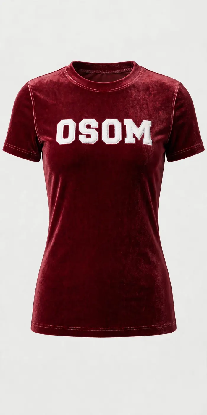 Velvet Set — Red — TEE FRONT