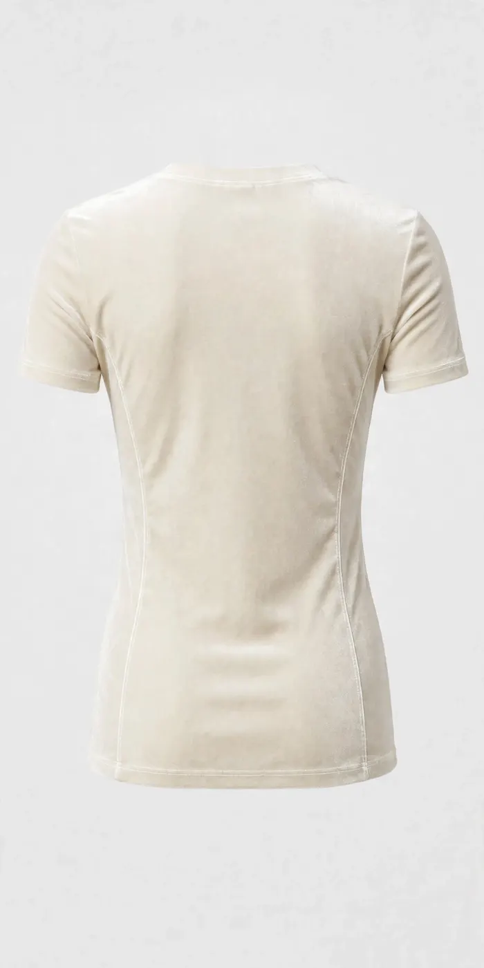 Velvet Tee — White — BACK