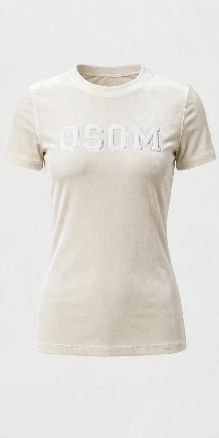 Velvet Set — White — TEE FRONT