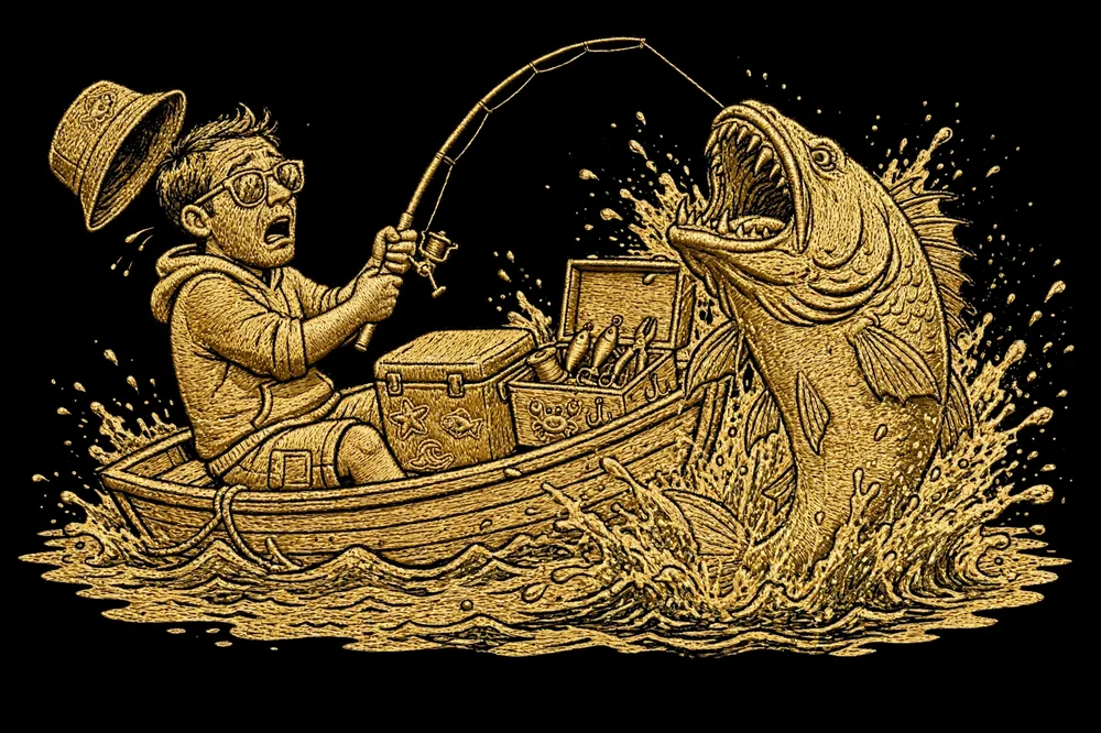 Big Fish Stitched Tee — BACK